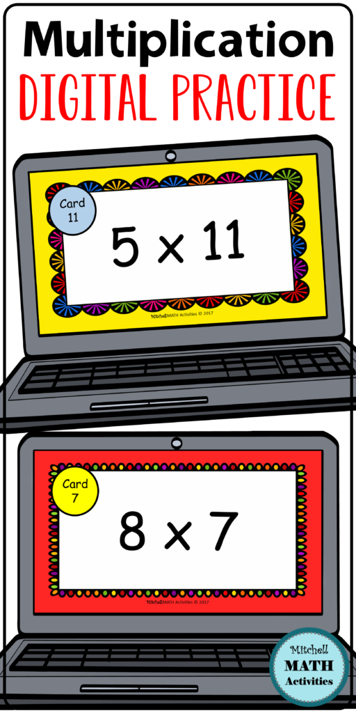 Digital Multiplication Flash Cards Bundle | Distance Digital Multiplication Flash Cards Bundle | Distance
