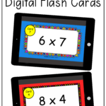 Digital Multiplication Flash Cards Bundle | Distance