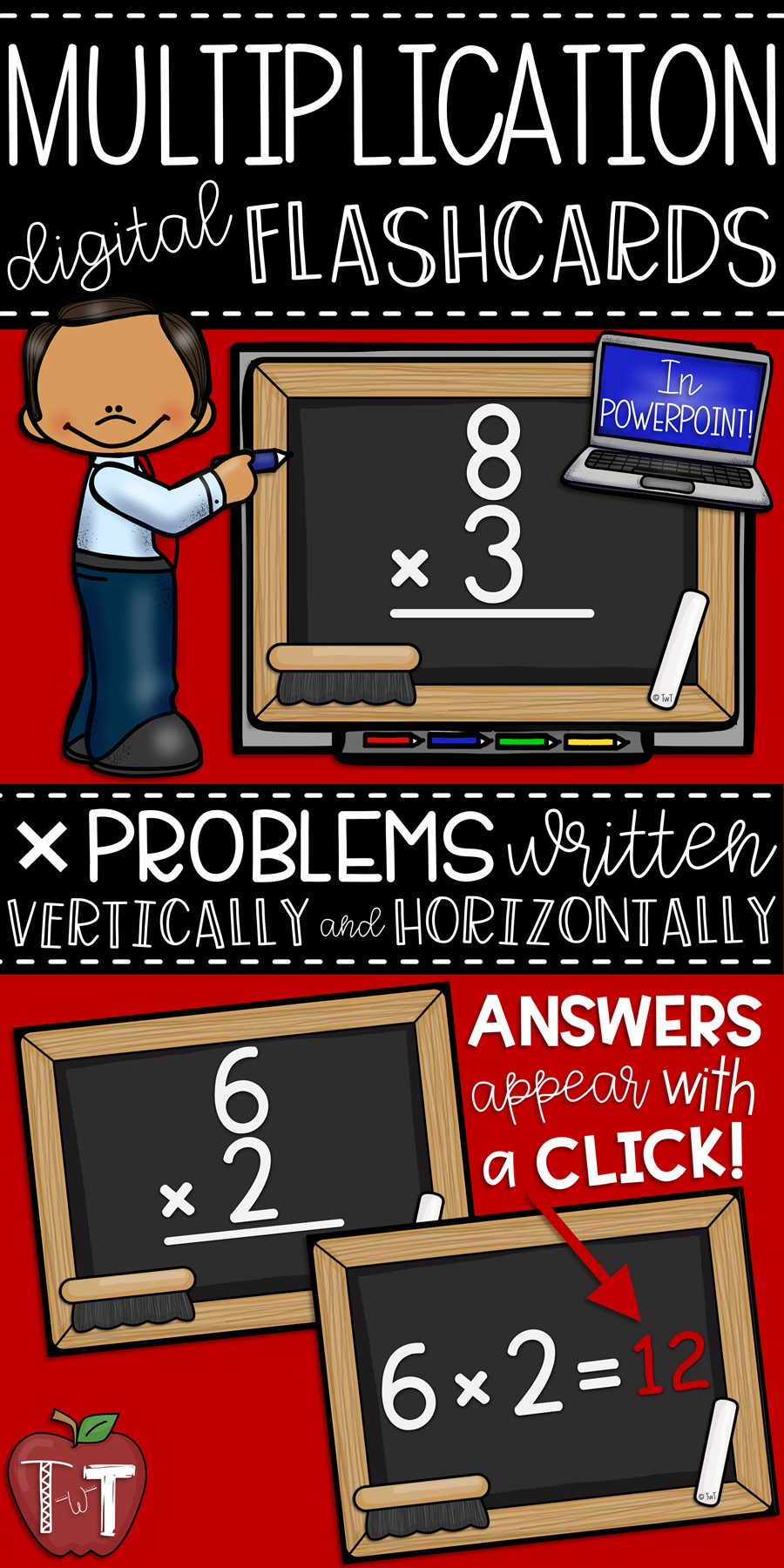 Digital Multiplication Flashcards In Powerpoint. Facts 0X0