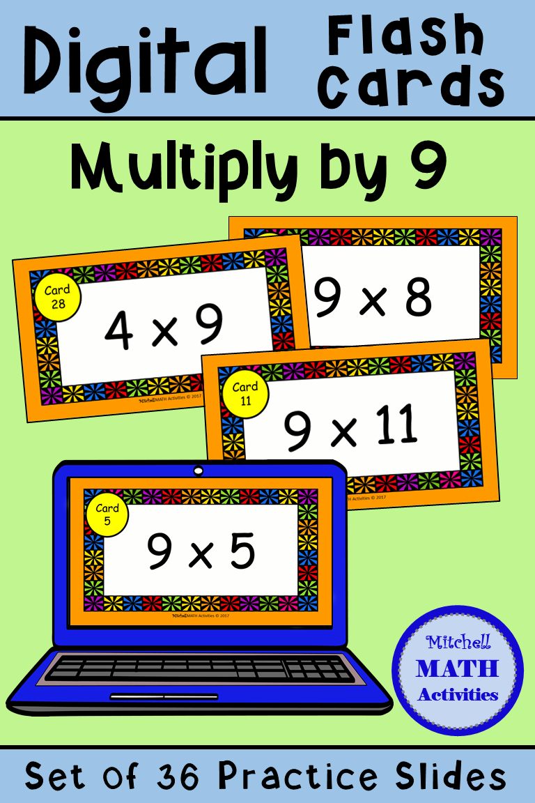 Digital Multiply9 Flash Cards | Distance Learning