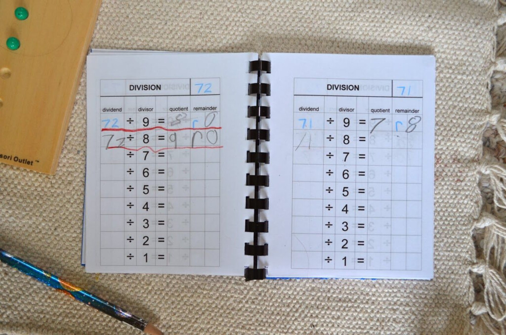 Division Tables Booklet Montessori Diy Free Printable | How Division Tables Booklet Montessori Diy Free Printable | How