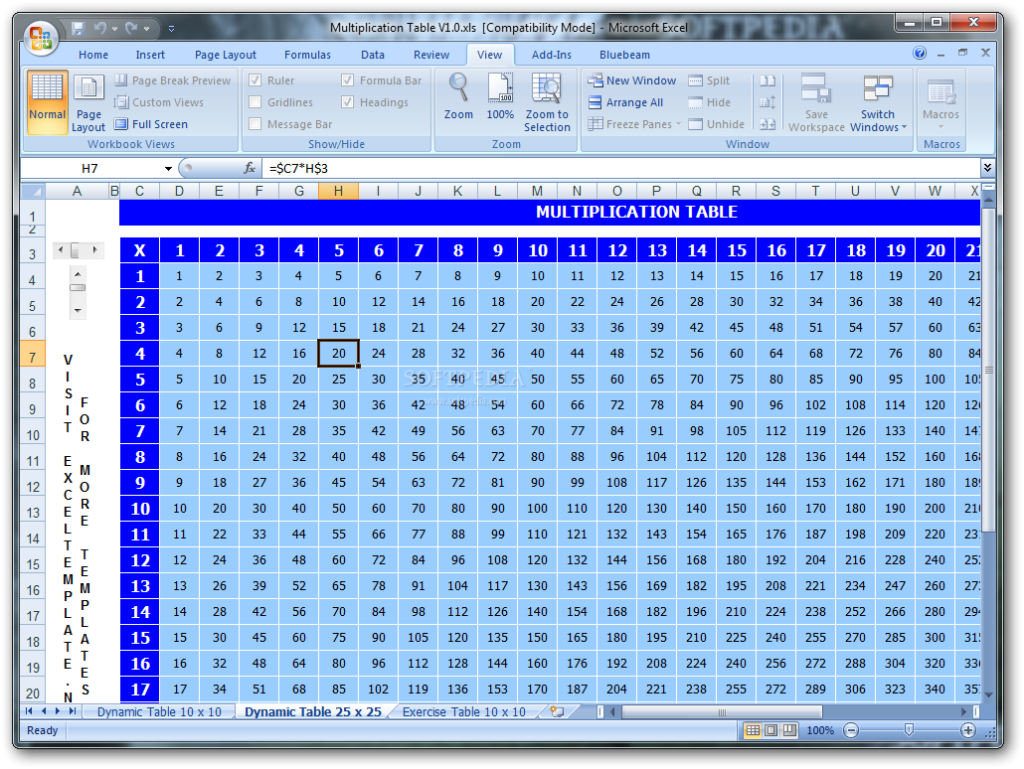 Download Multiplication Table 1.0 Download Multiplication Table 1.0
