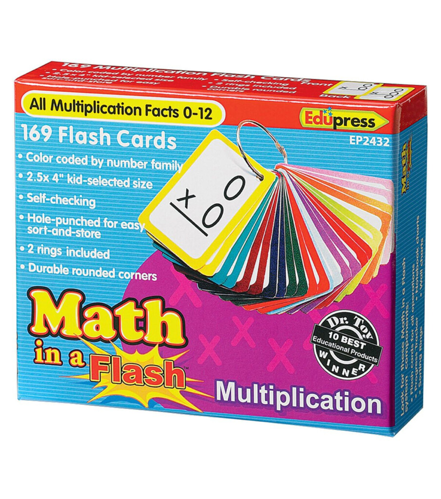 Edupress 169 Pk Multiplication Math In A Flash Cards | Joann