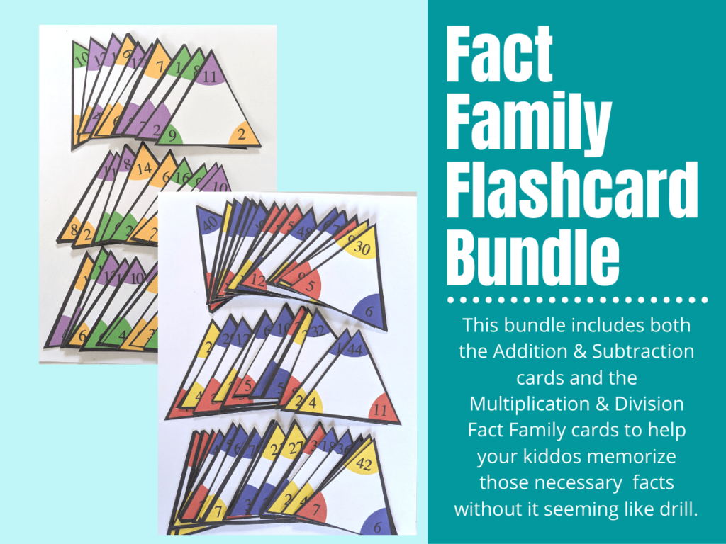 Fact Family Flash Cards Bundle (Addition, Subtraction, Multiplication & Division) Fact Family Flash Cards Bundle (Addition, Subtraction, Multiplication & Division)