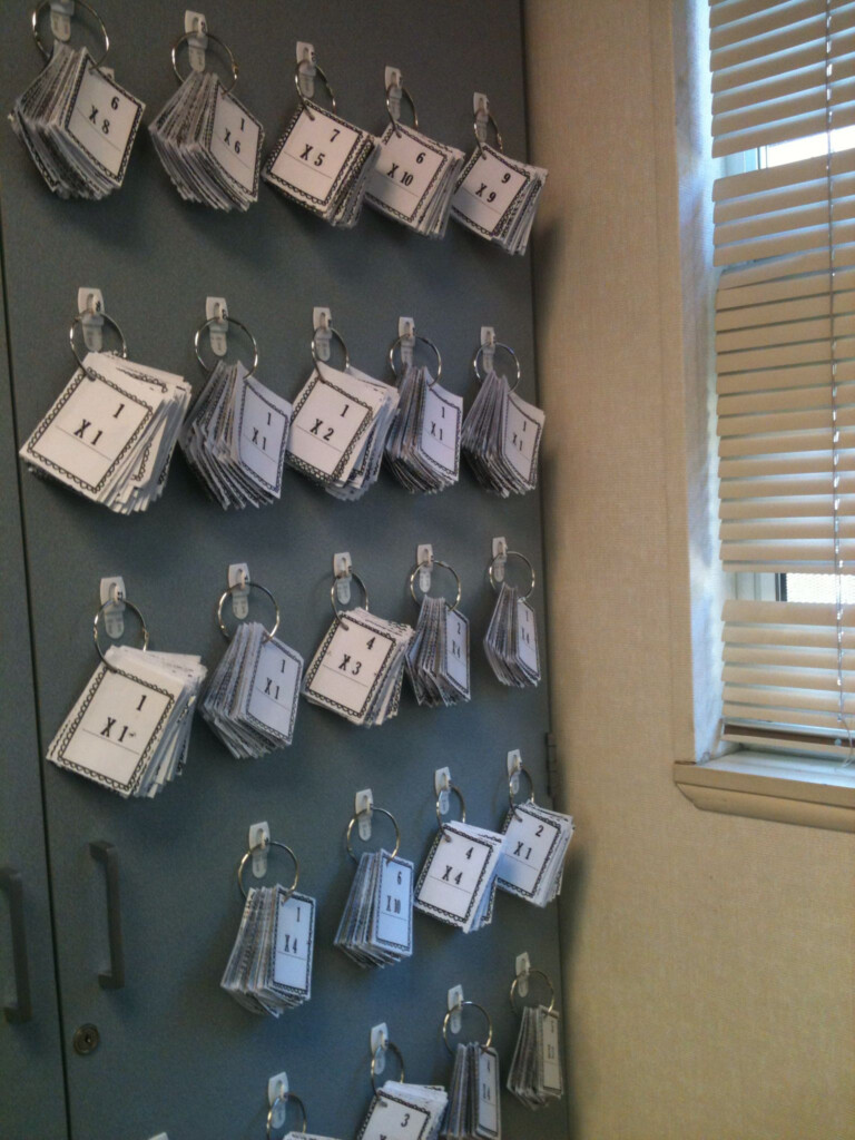Flash Card Organization And Storage. I Used 3M Hooks And Flash Card Organization And Storage. I Used 3M Hooks And