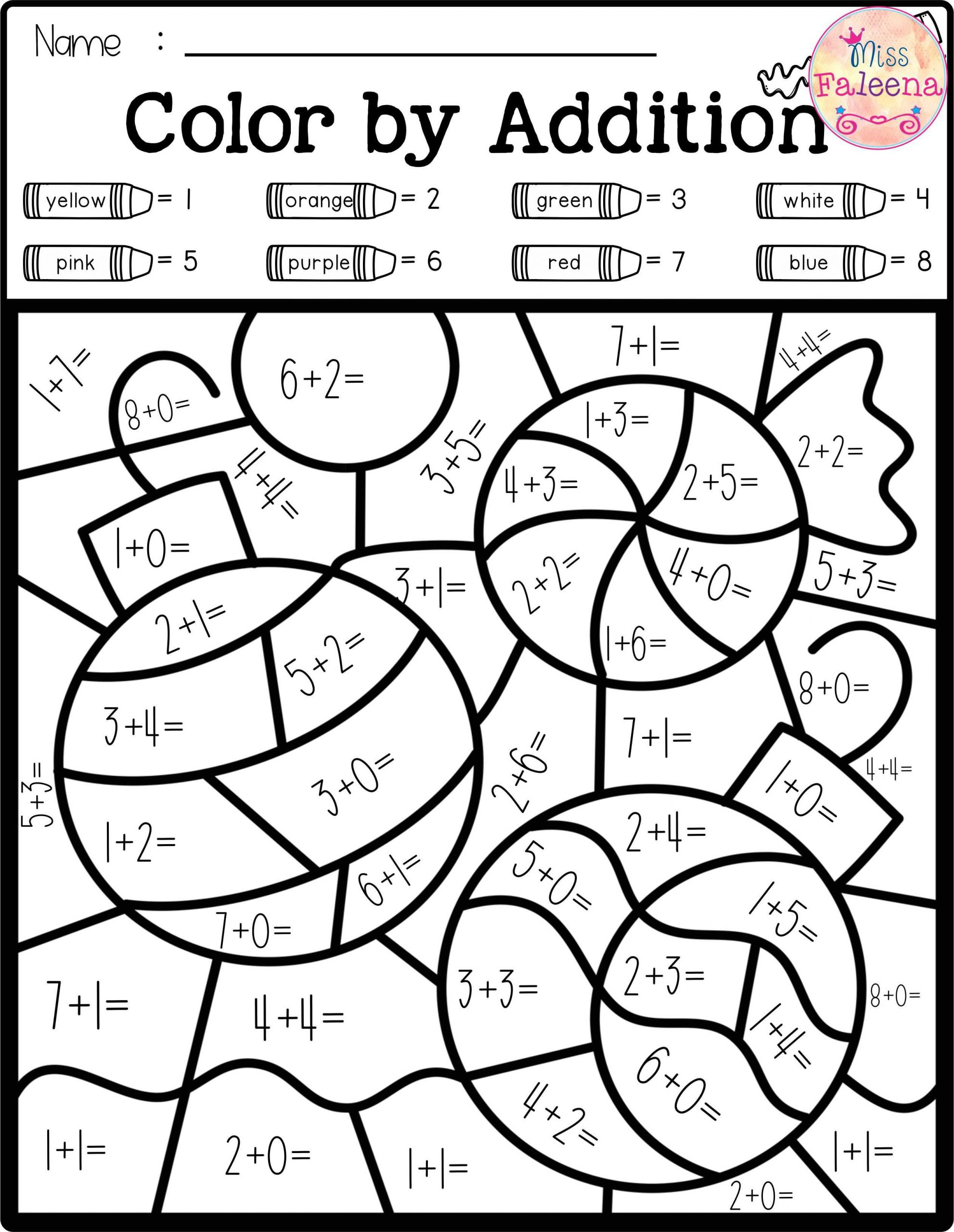 Free Math Coloring Worksheets 4Th Grade 2Nd 1St