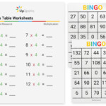 Free Multiplication Flash Cards Printable Sheets From Upsparks