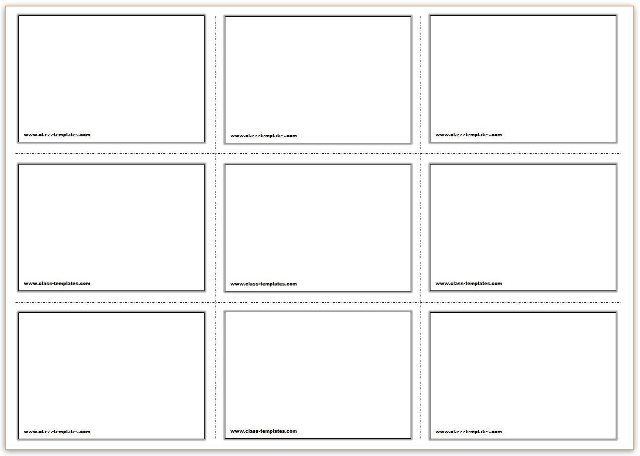 Free Printable Flash Cards Template