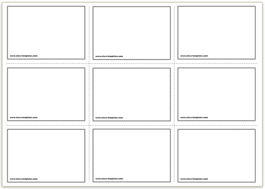 Free Printable Flash Cards Template