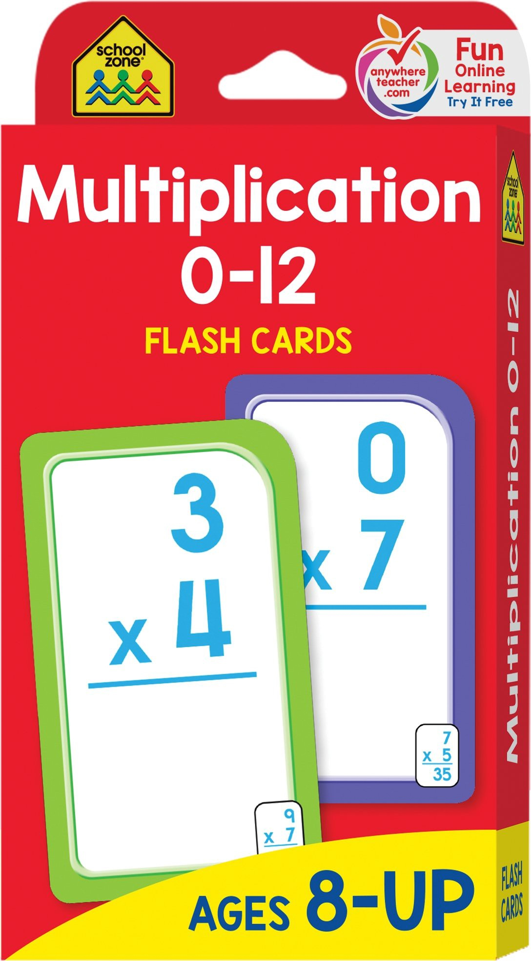 French-Pdf® School Zone — Multiplication 0–12 Flash Cards