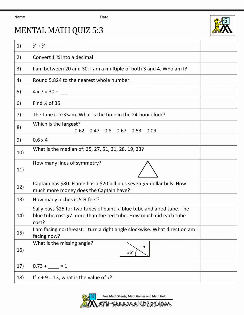 Grade Math Worksheets Multiplication Image Inspirations 5Th