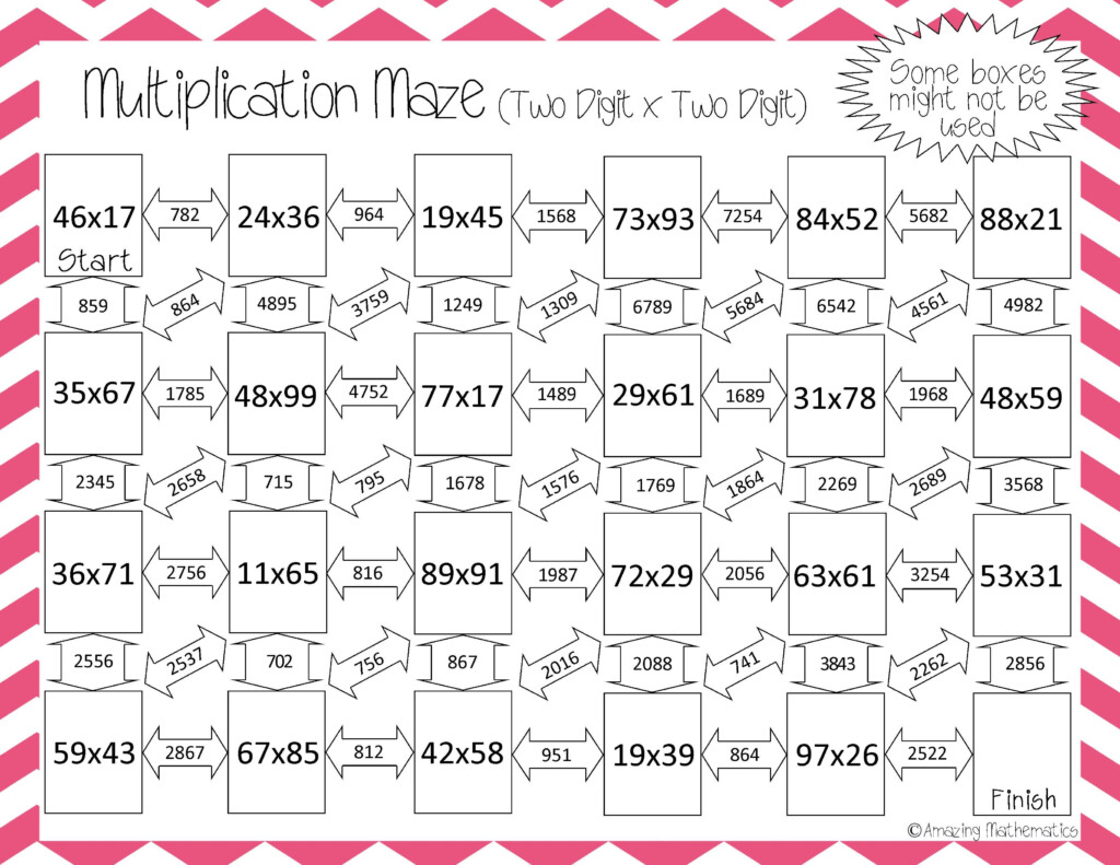 Great Way To Practice Two Digittwo Digit Multiplication Great Way To Practice Two Digittwo Digit Multiplication