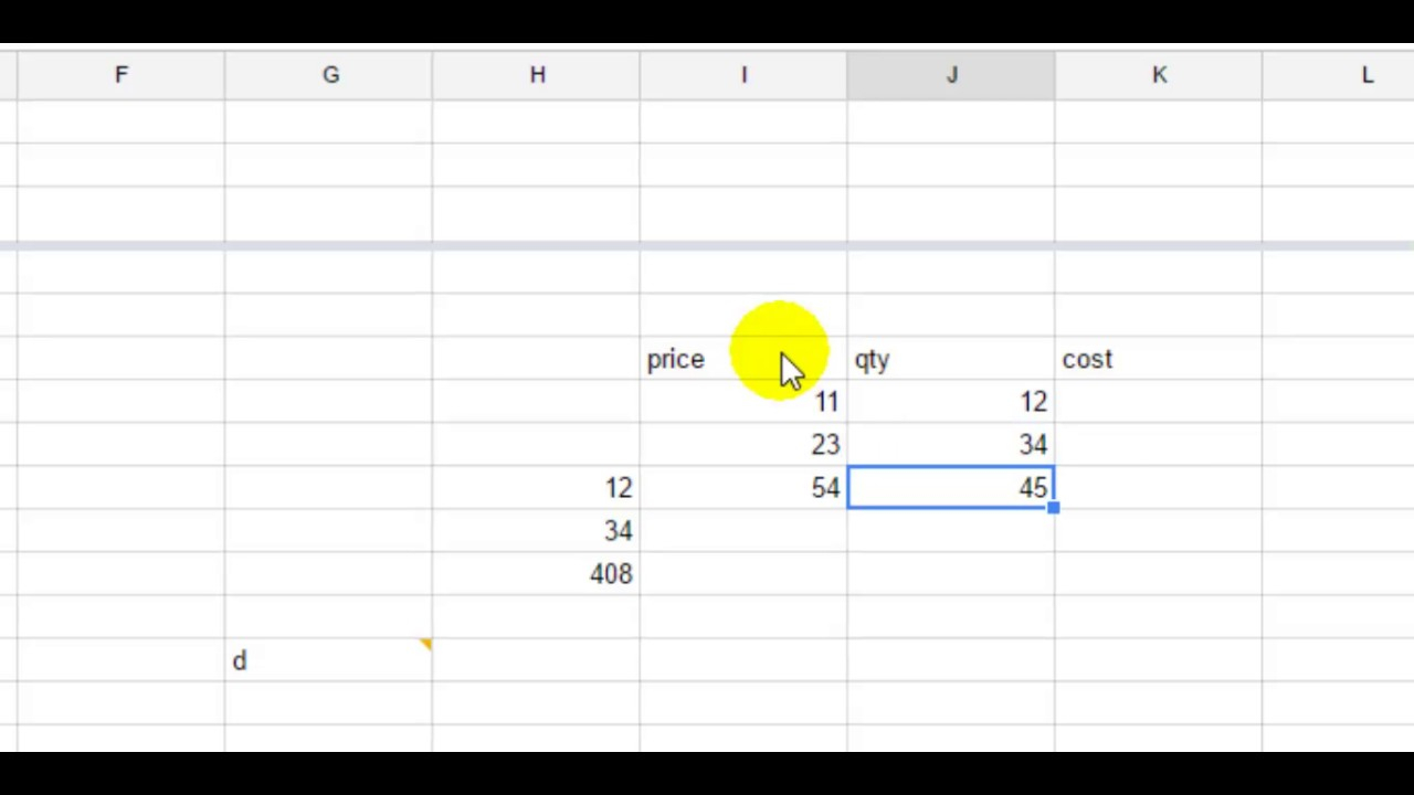 How To Multiply Two Cells In Google Spreadsheet