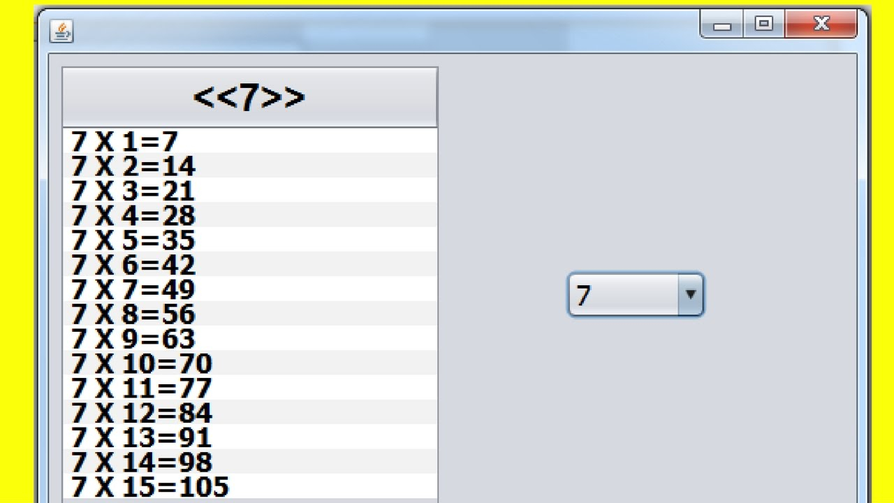 Java - How To Create Multiplication Table In Java Using Netbeans [ With  Source Code ]