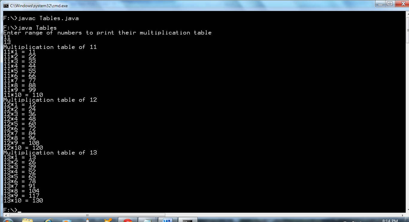 Java Program To Print Multiplication Table | Coderbuzz