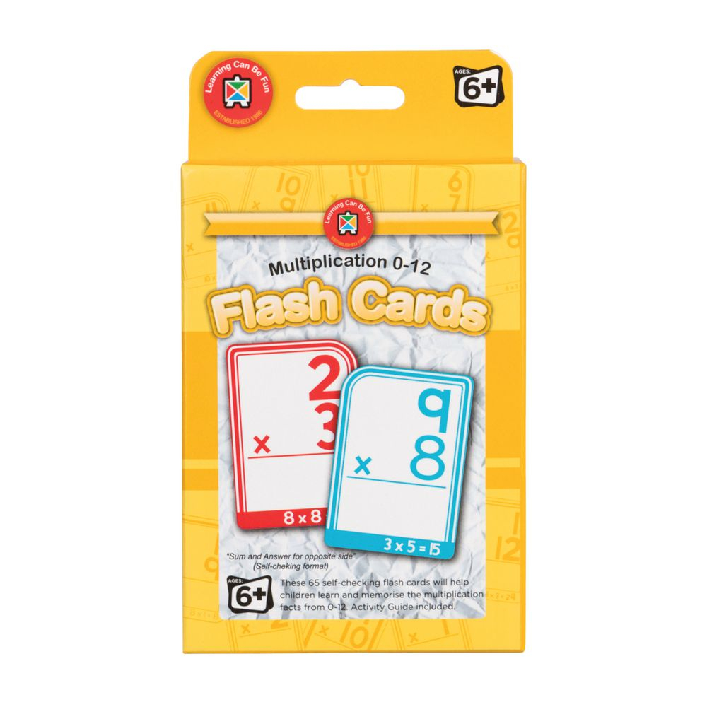Learning Can Be Fun Flash Cards Multiplication 0-12