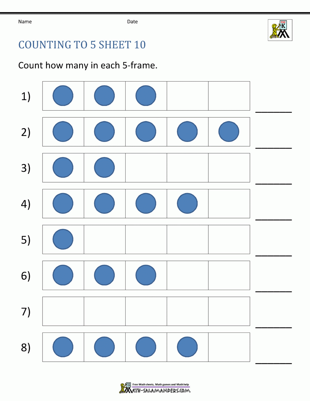 Learning Numbers Worksheets Easy Image Ideas Counting To For