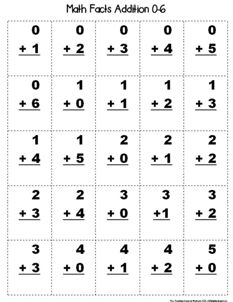 Math Facts Addition & Subtraction 0 20: Tests, Flashcards Math Facts Addition & Subtraction 0 20: Tests, Flashcards