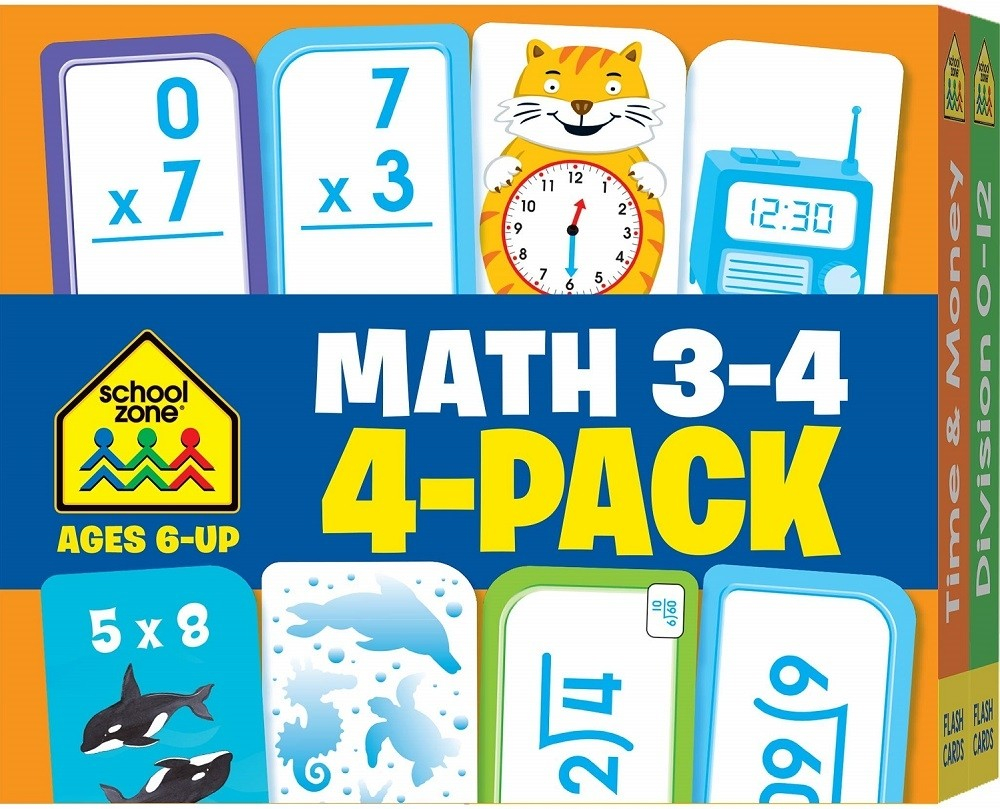 Math Flash Cards - Multiplication, Division, Time, And Money