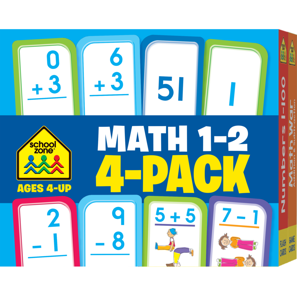 Math Grades 1 2 Flash Cards 4 Pack Math Grades 1 2 Flash Cards 4 Pack
