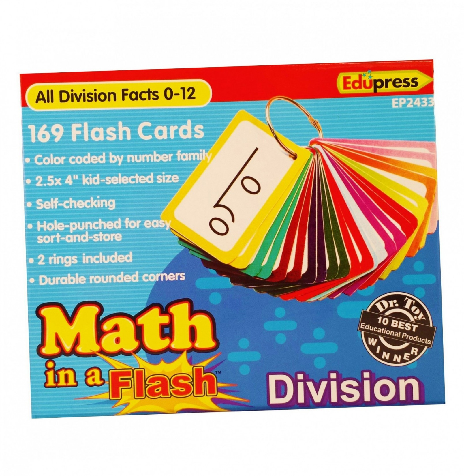 Math In A Flash™ Color-Coded Flash Cards, Division