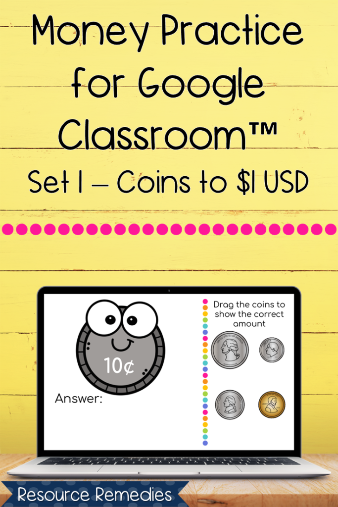 Money Practice For Google Classroom™ | Set 1 Coins To $1 Usd Money Practice For Google Classroom™ | Set 1 Coins To $1 Usd