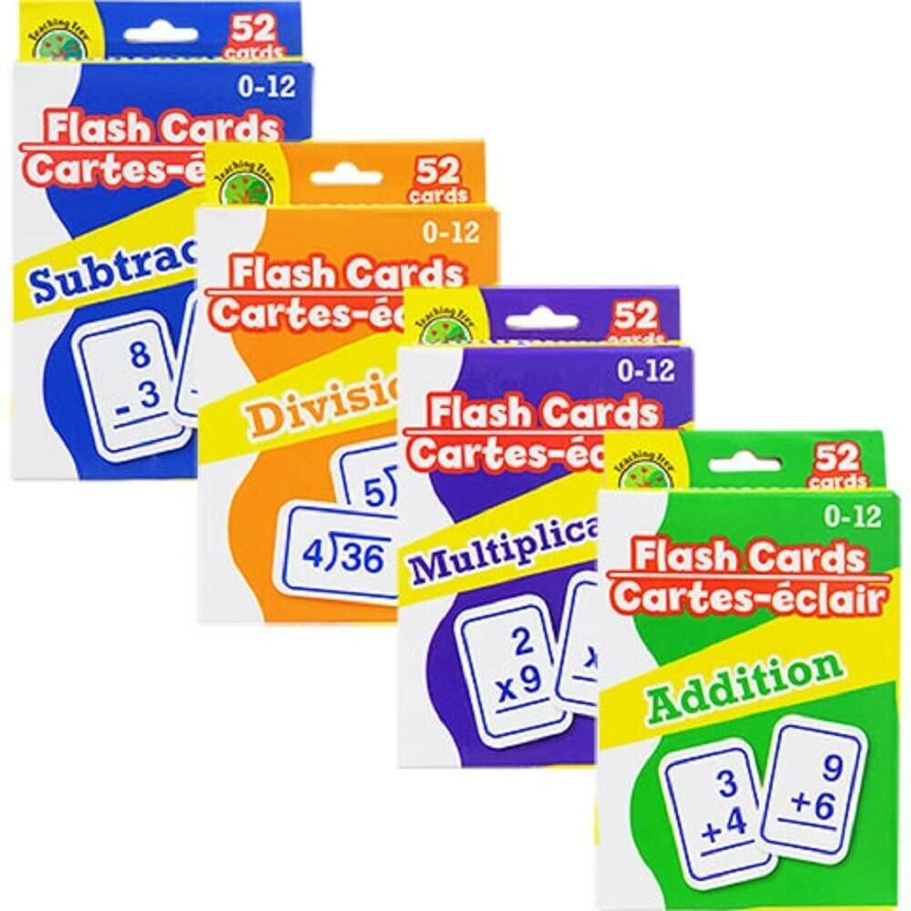 Multi-Pack Math Flashcards - Addition, Subtraction, Multiplication, Division