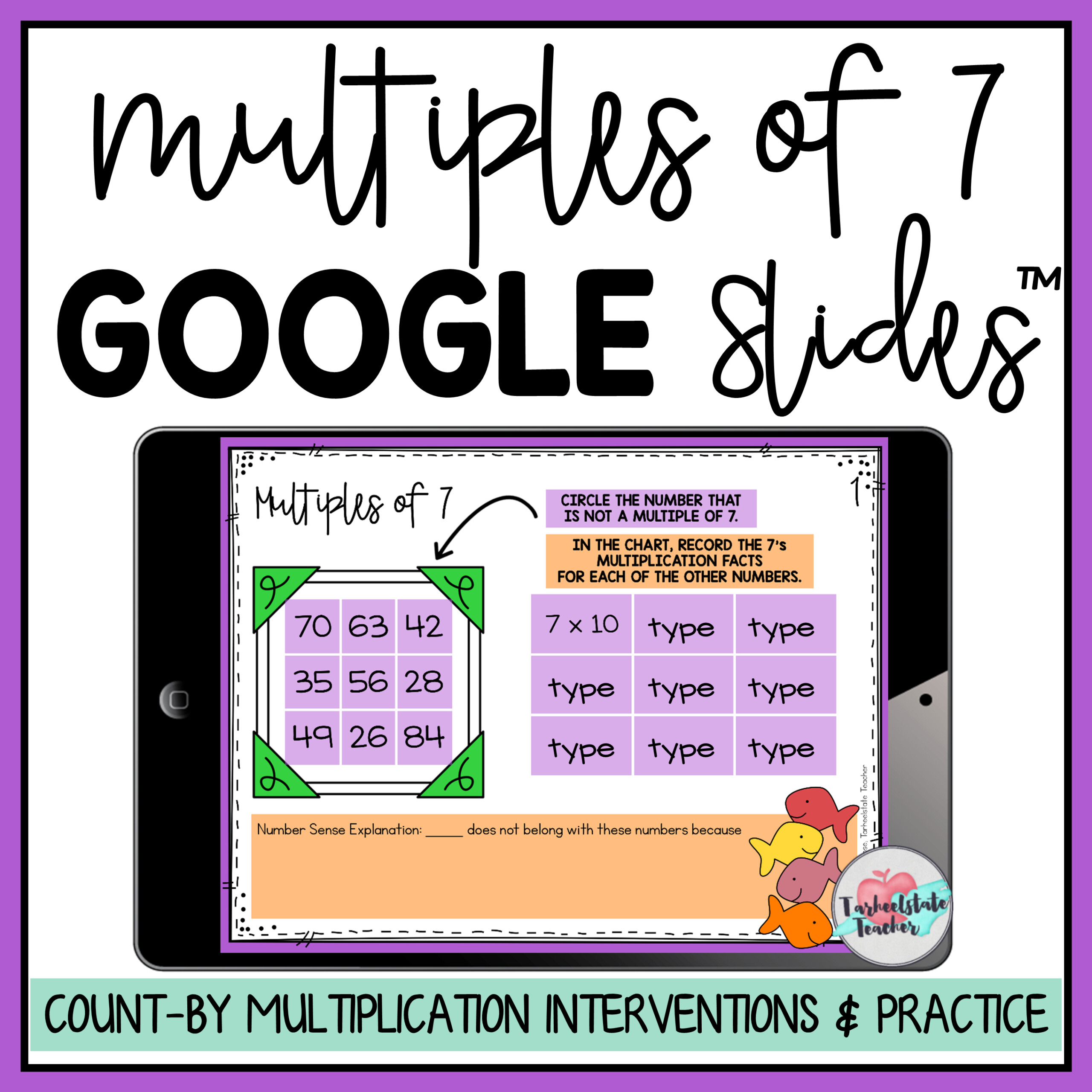 Multiples Of 2-12 Multiplication Facts Google Slides