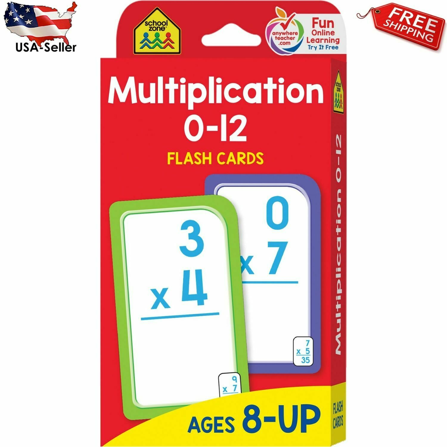 Multiplication 0-12 Flash Cards Elementary Math, Multiplication Facts, And  More