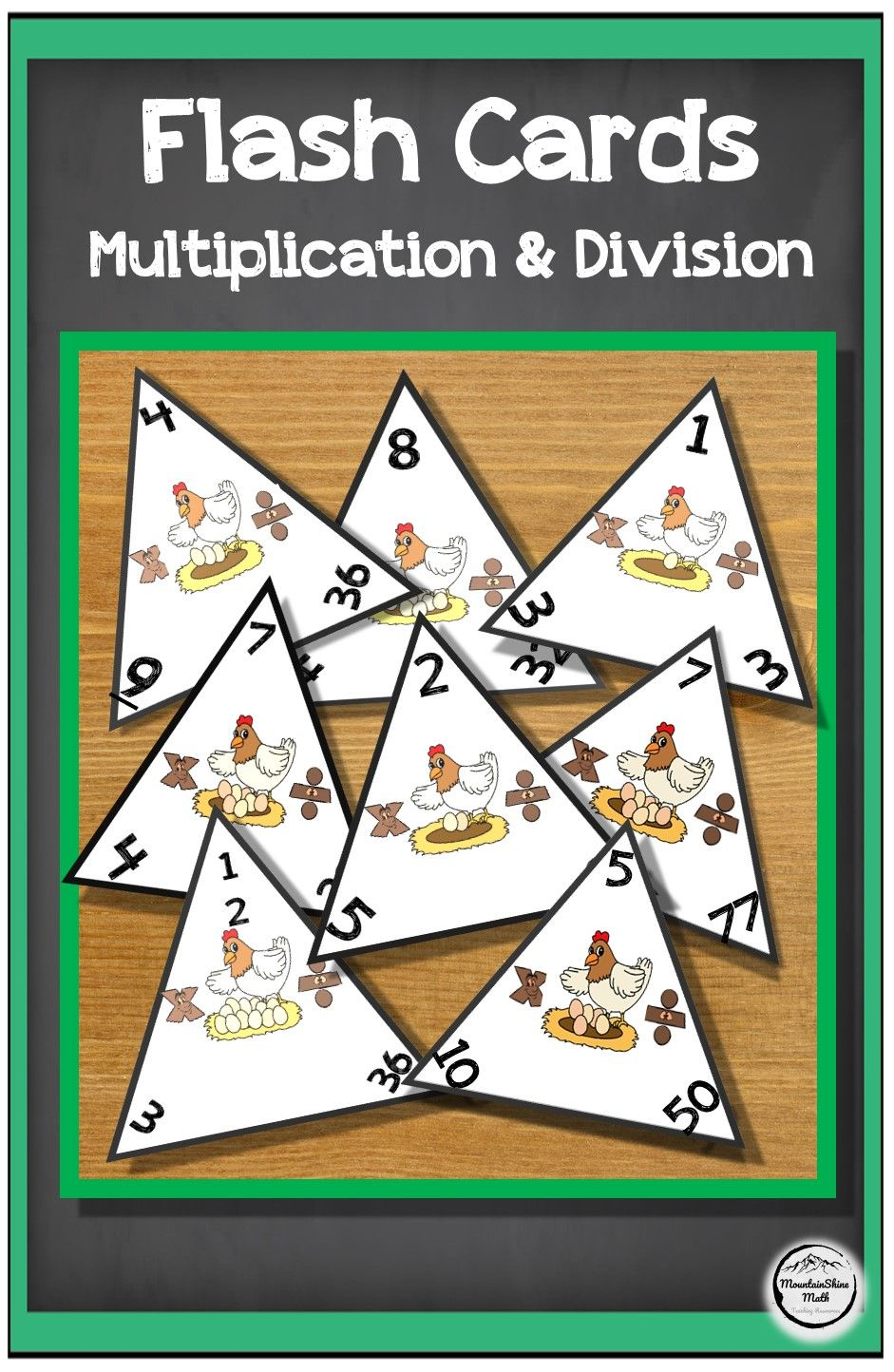 Multiplication And Division Triangle Flashcards 1-12