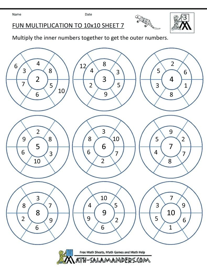 Multiplication Coloring Activity Worksheets | Çarpma, 3