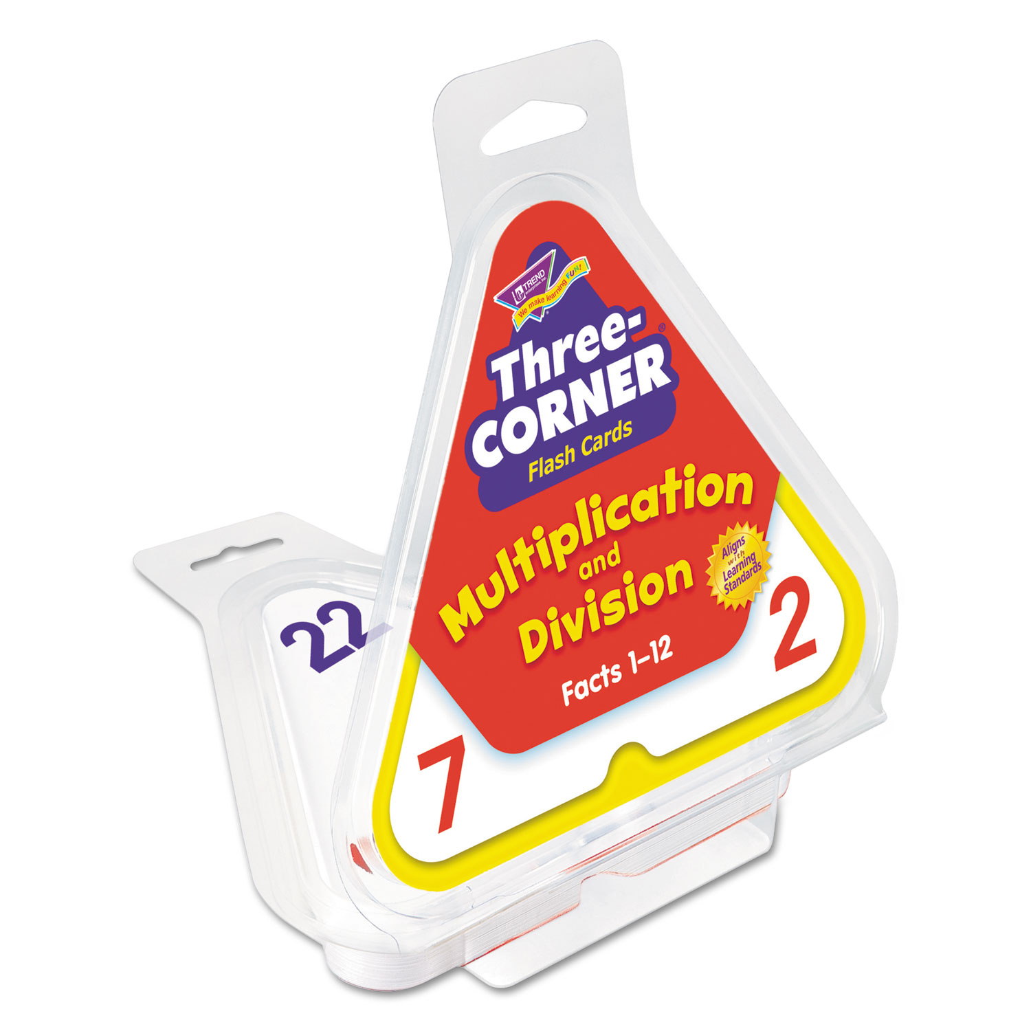 Multiplication/division Three-Corner Flash Cards, 8 &amp;amp; Up, 48/set