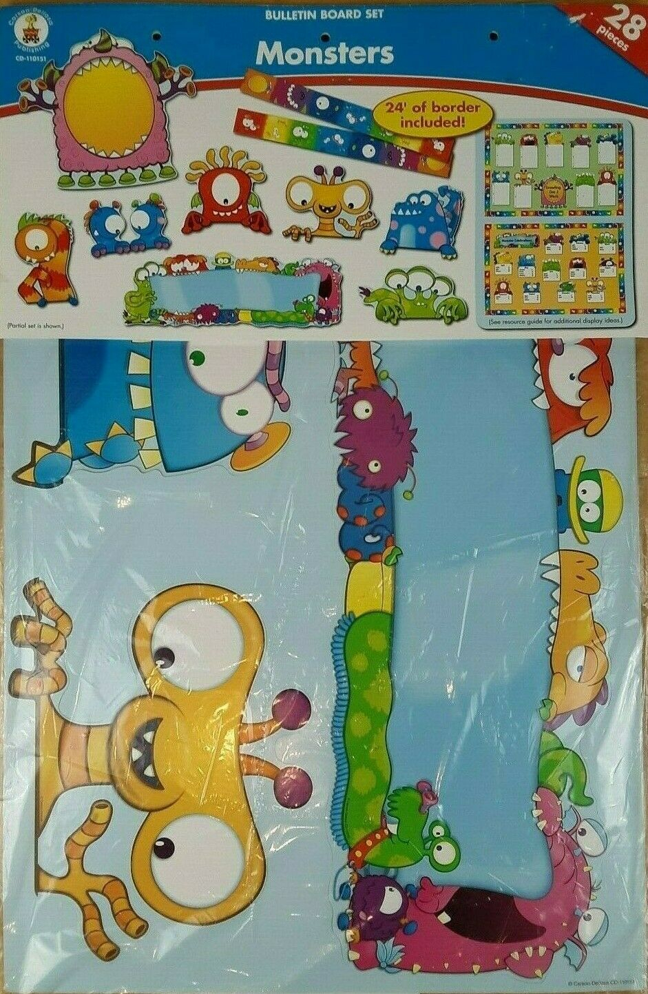 Multiplication Fact Monsters Bulletin Board Set Carson Dellosa 110151