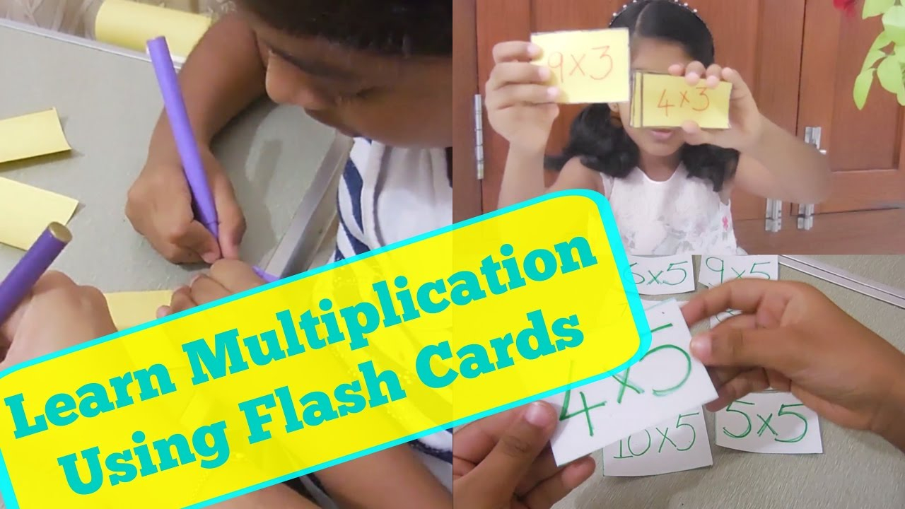 Multiplication Flash Card | How To Make Homemade Flashcards | Kidshappiness