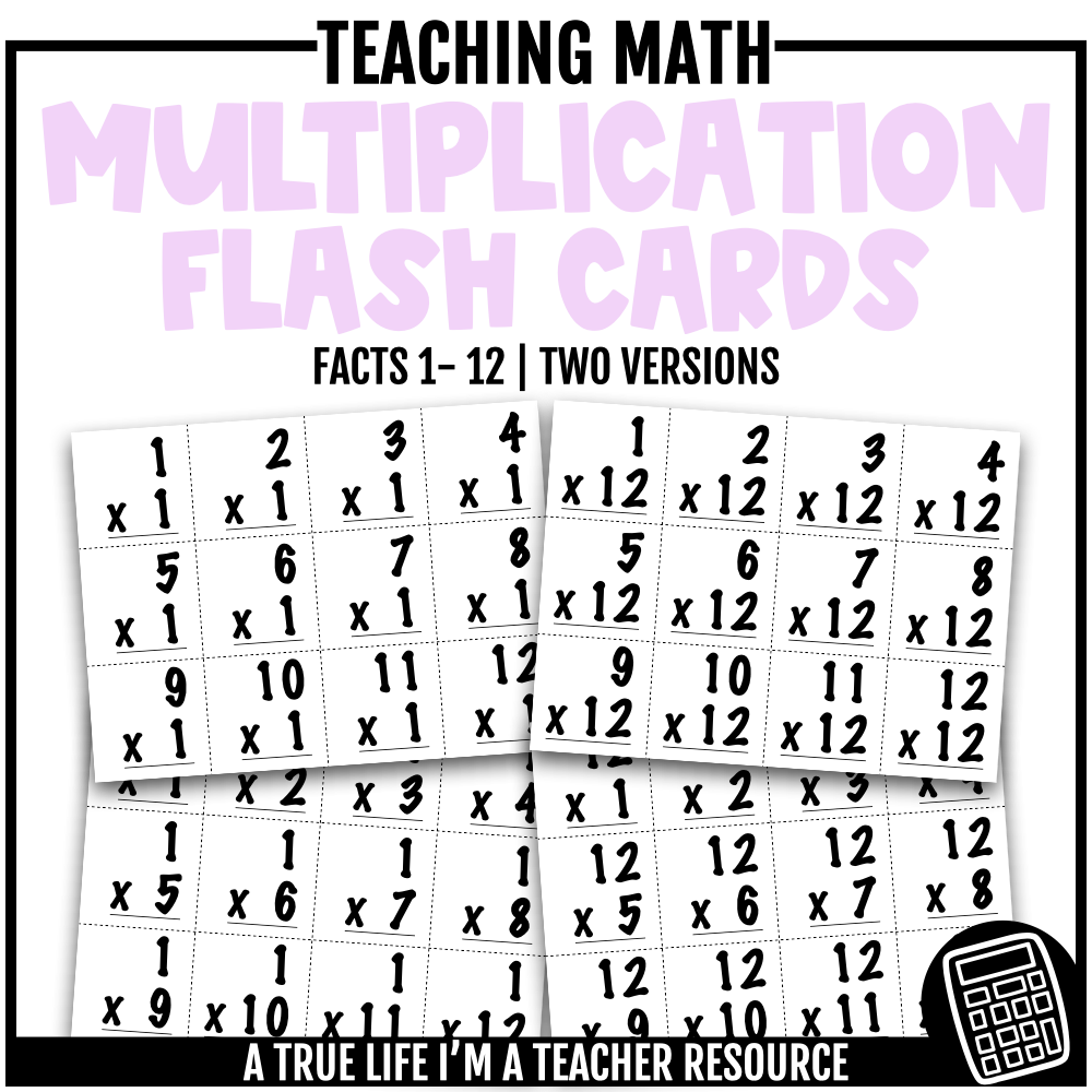 Multiplication Flash Cards 1-12 In 2020 | Multiplication