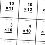 Multiplication Flash Cards With X10, X11, X12 Facts