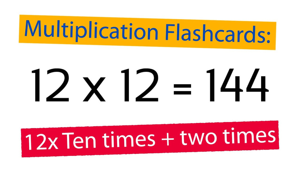 Multiplication Flashcards 12X: Ten Times Plus Two Times