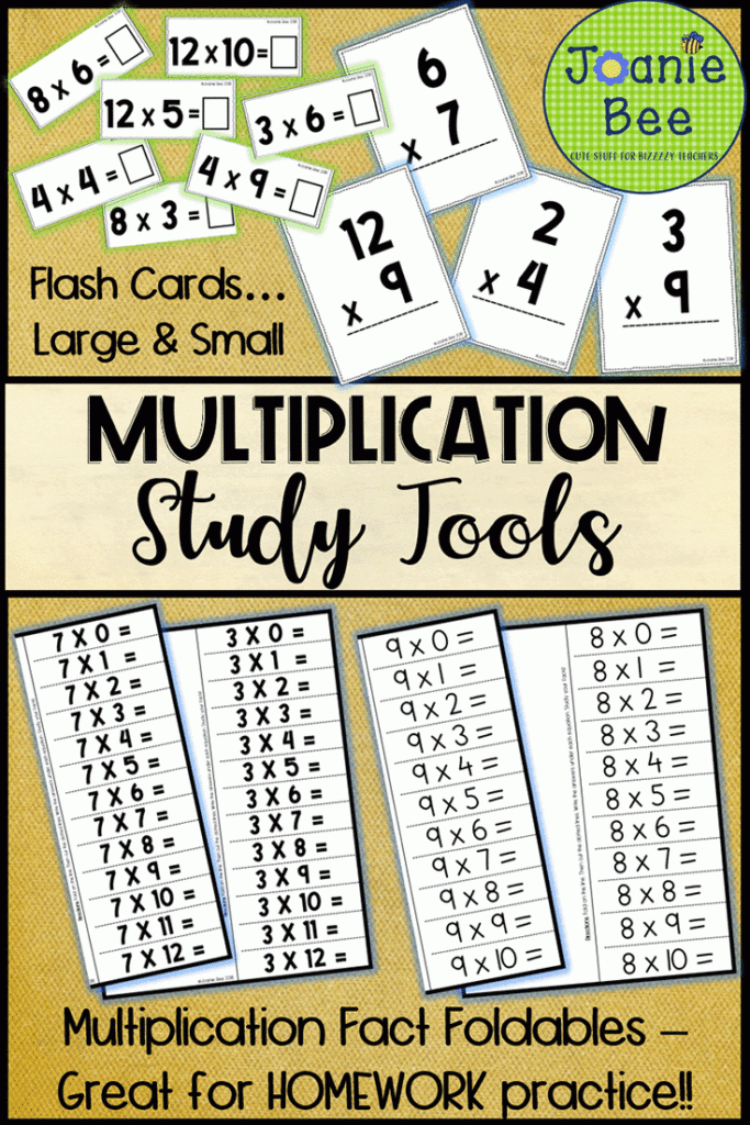 Class Set Of Multiplication Flash Cards