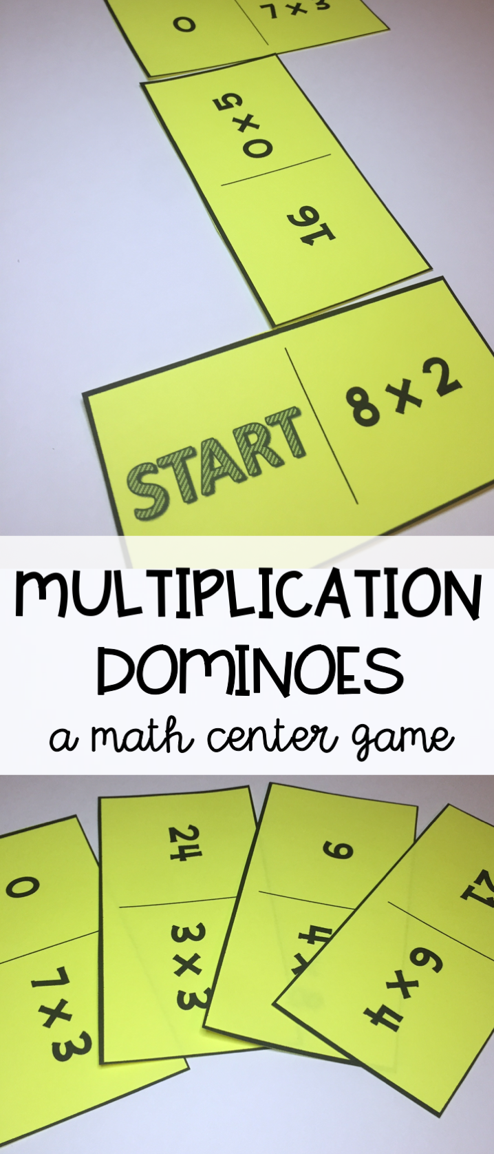 Multiplication Math Center - Multiplication Dominoes - A Fun