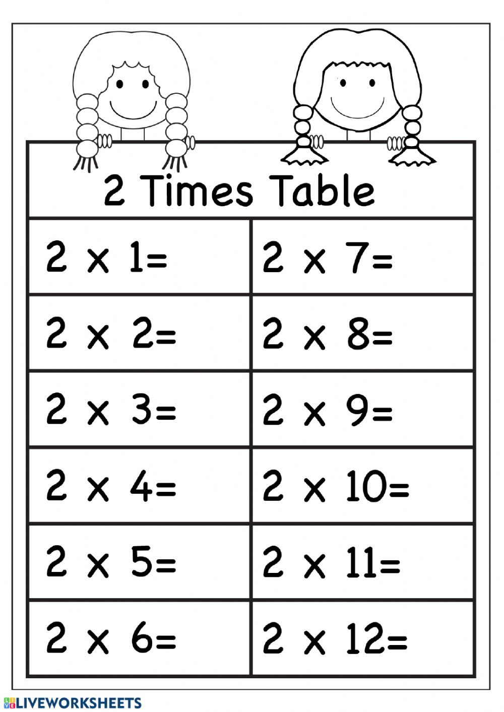 Multiplication Practice Interactive Worksheetworksheets