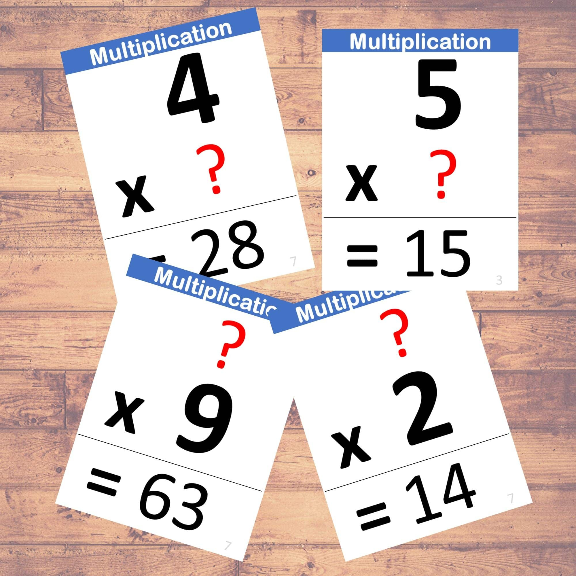 Multiplication (Problems) - Flashcards | Math | Learning | (40 Cards)
