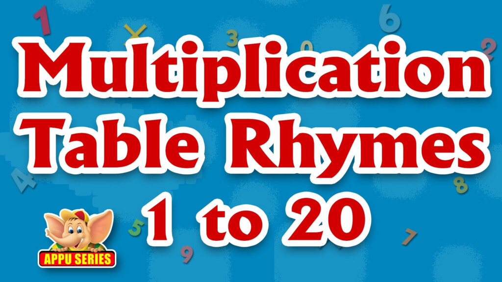 Multiplication Table Rhymes 1 To 20 In Ultra Hd (4K Multiplication Table Rhymes 1 To 20 In Ultra Hd (4K