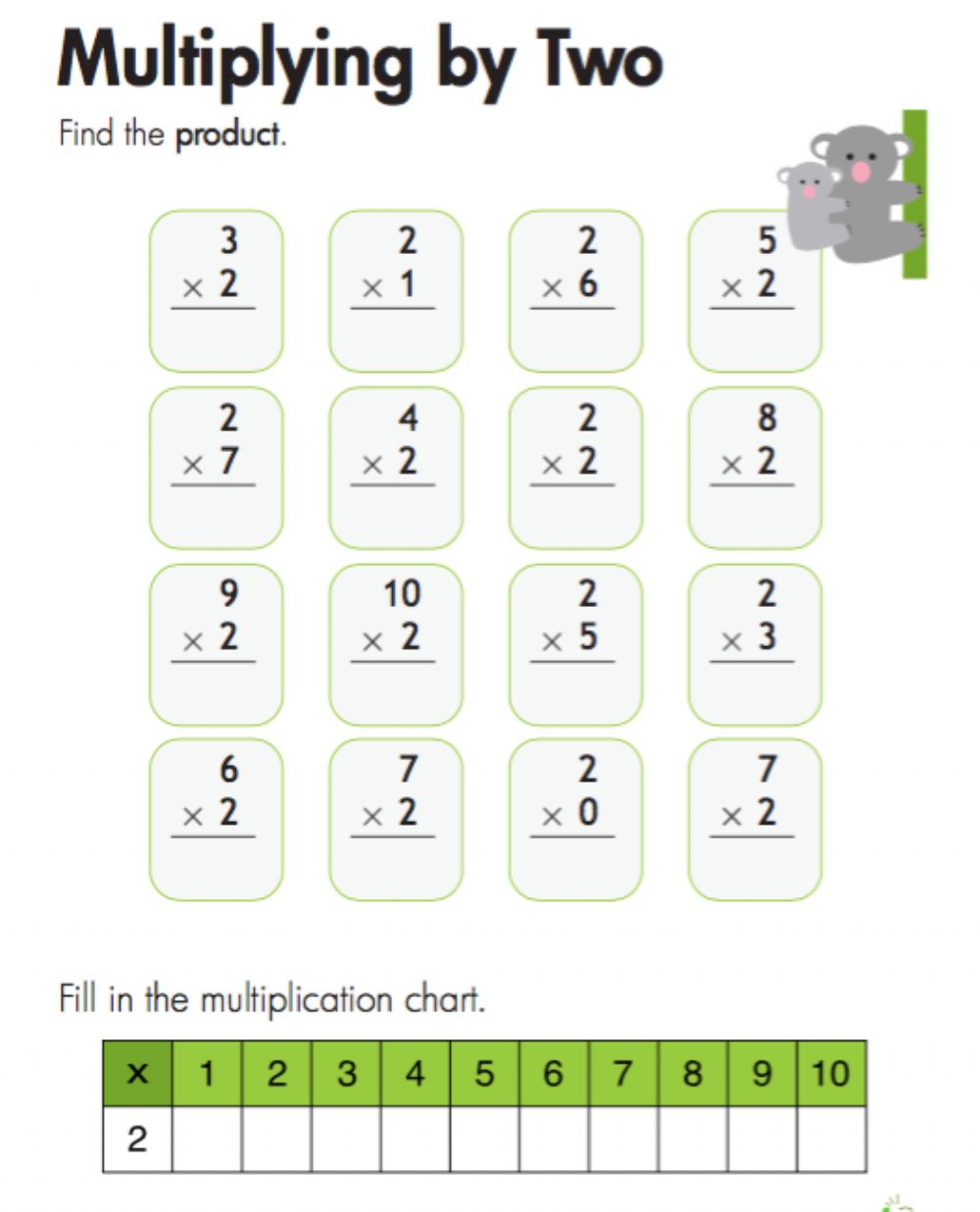 Multiply2&amp;#039;s Worksheet