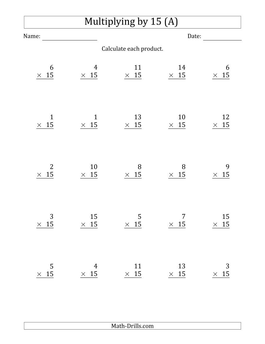 Multiplying15 (A)