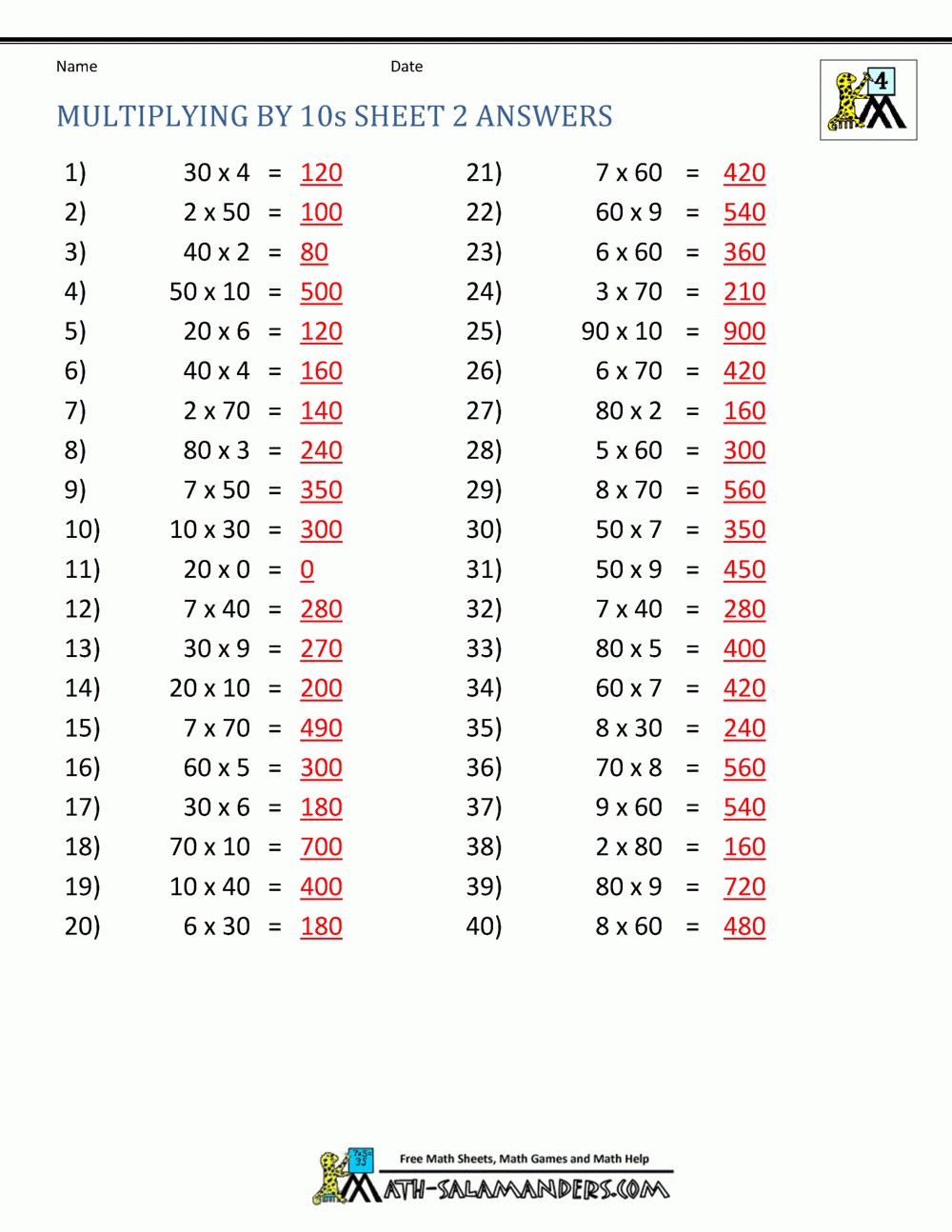 Multiplyingmultiples Of 10