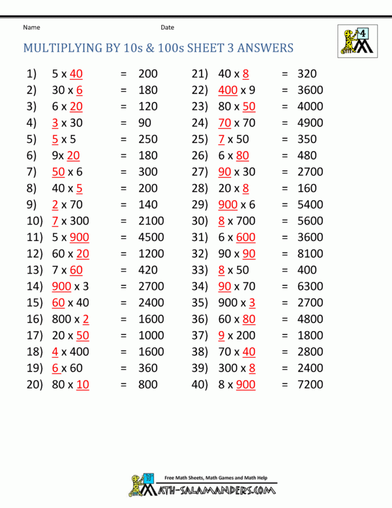 Multiplyingmultiples Of 10 Multiplyingmultiples Of 10