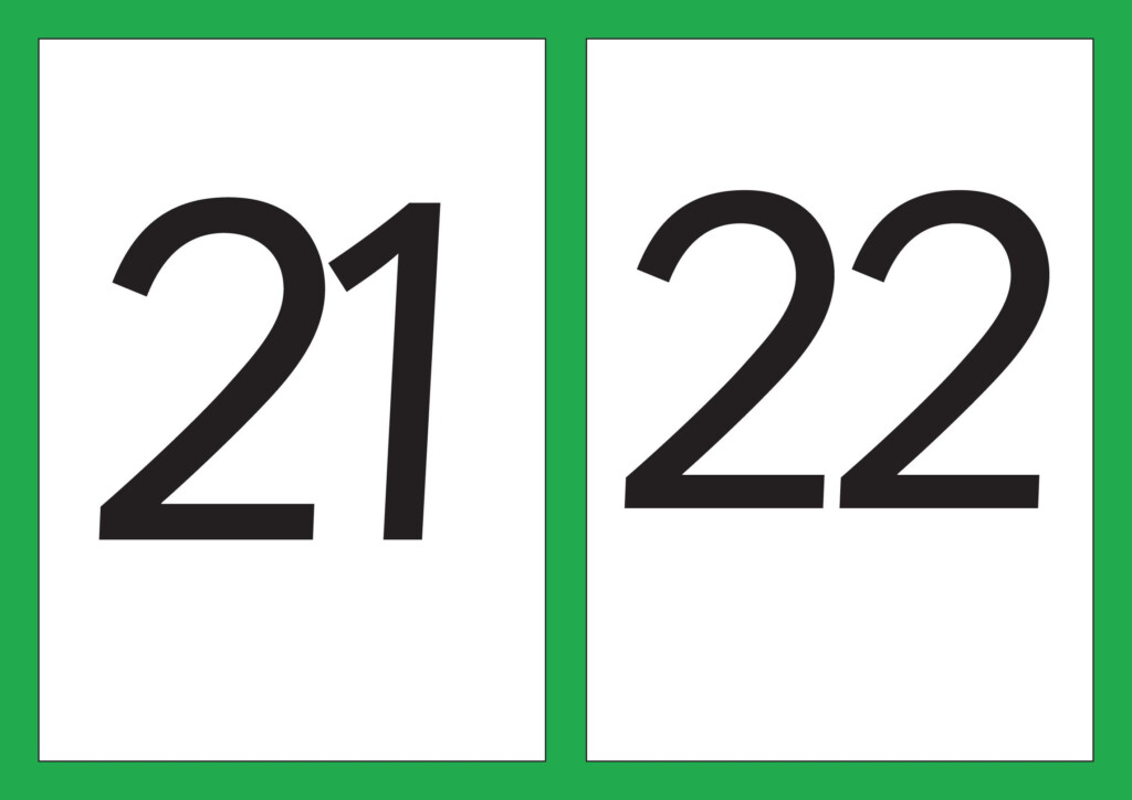 Number Flash Cards Numbers 21 30 A5 Resources Tes Number Flash Cards Numbers 21 30 A5 Resources Tes