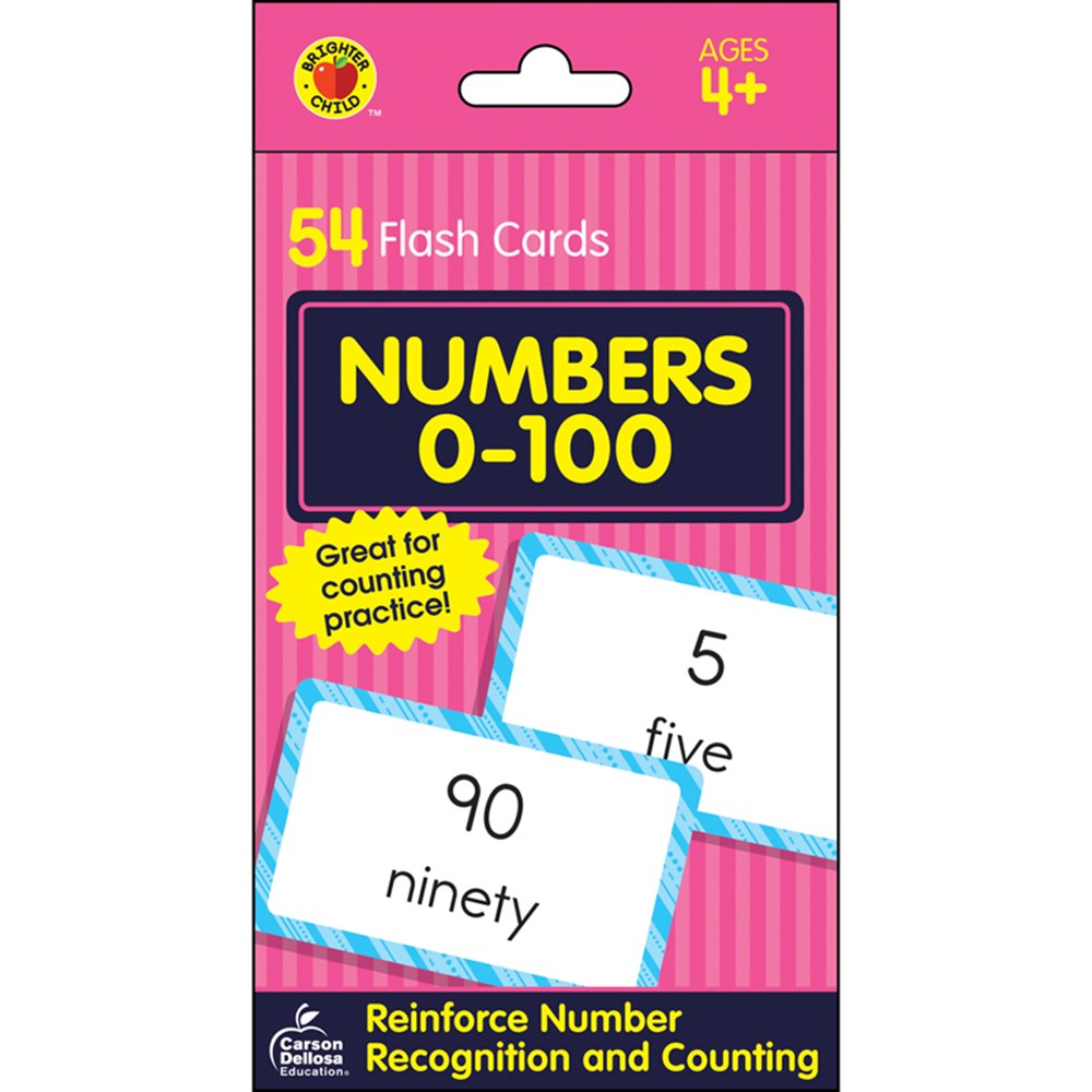 Numbers 0-100 Flash Cards