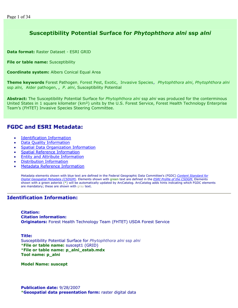 Phytophthora Alni Page 1 Of 34