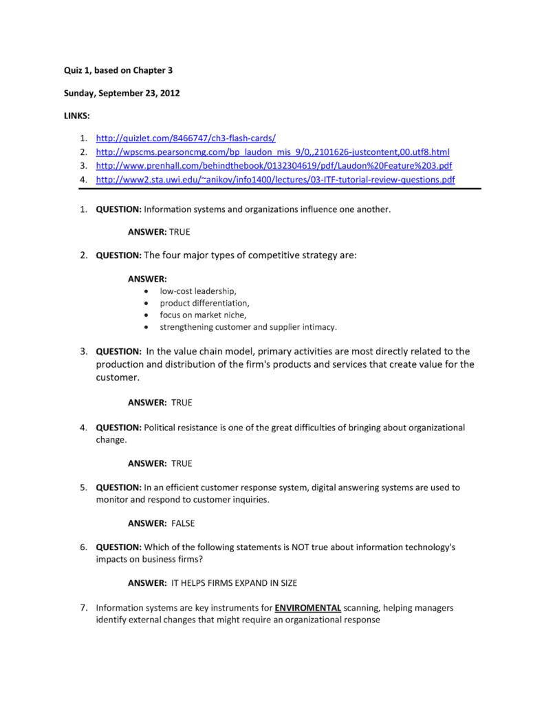 Practice Exam 2012, Questions Quiz 1 10, Prof. Catherine Practice Exam 2012, Questions Quiz 1 10, Prof. Catherine
